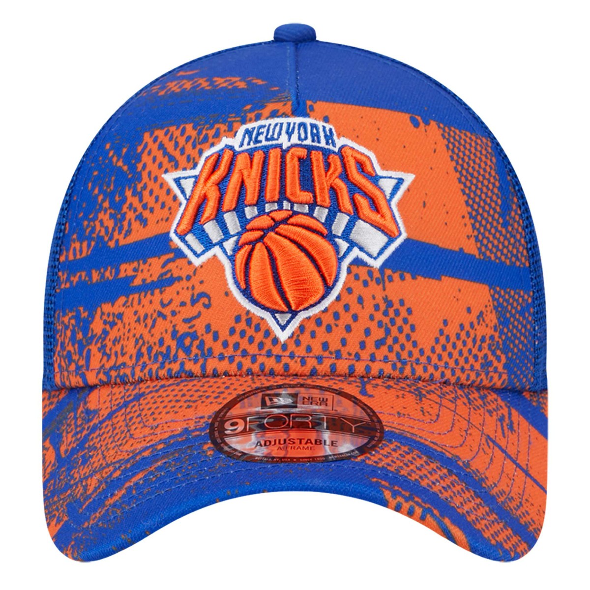 New York Knicks Tip Off A-Frame Trucker 9FORTY Adjustable Hat For Sale