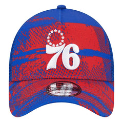 Philadelphia 76ers Tip Off A-Frame Trucker 9FORTY Adjustable Hat Discount