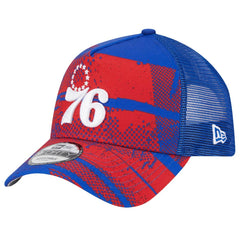 Philadelphia 76ers Tip Off A-Frame Trucker 9FORTY Adjustable Hat Discount