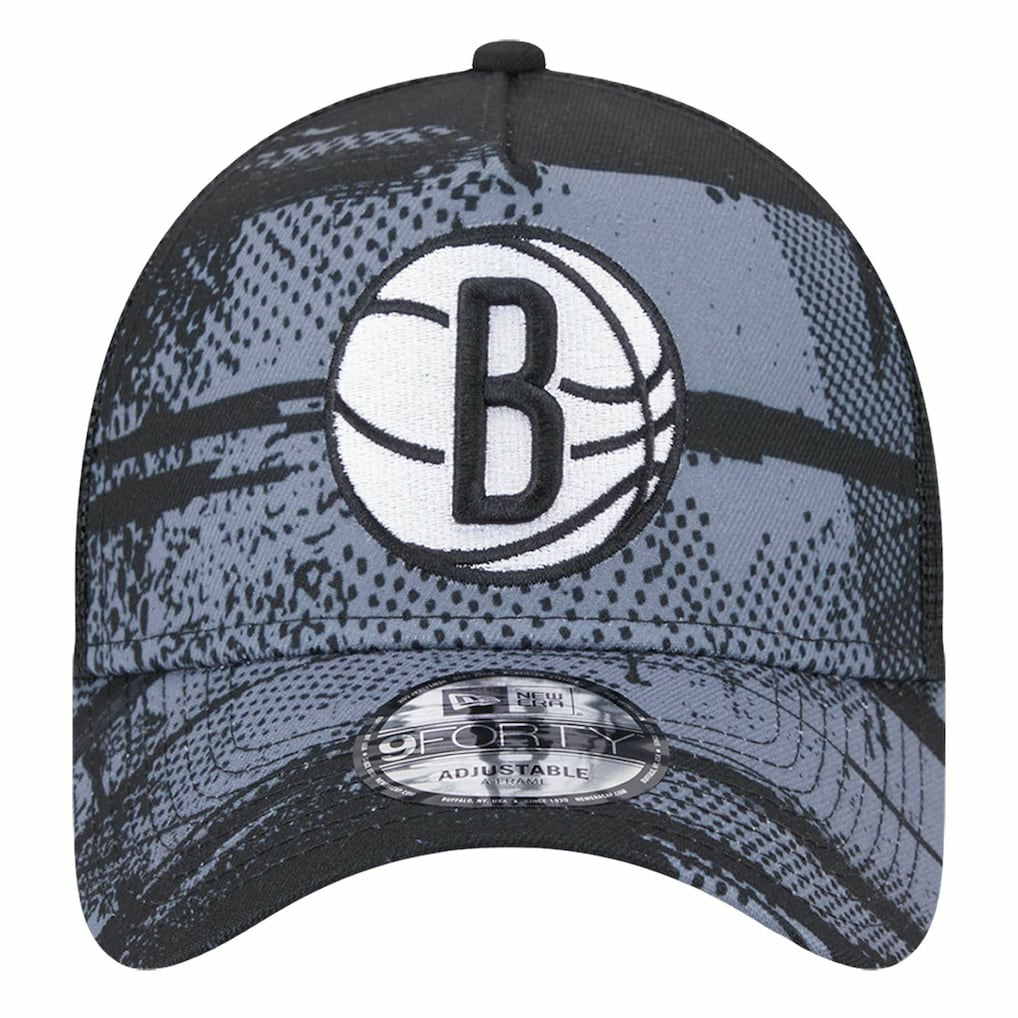 Brooklyn Nets Tip Off A-Frame Trucker 9FORTY Adjustable Hat On Sale