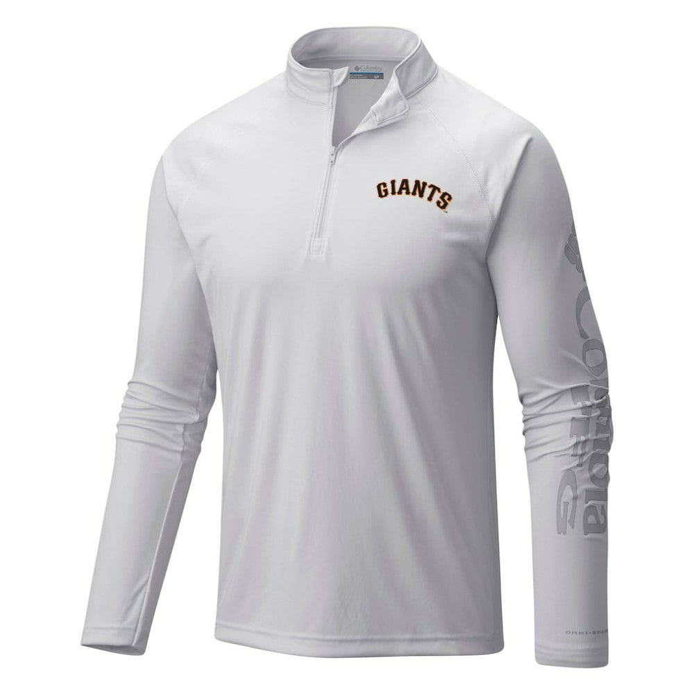 San Francisco Giants Columbia Terminal Tackle Omni-Shade Raglan Quarter-Zip Pullover Top | MLB Near me