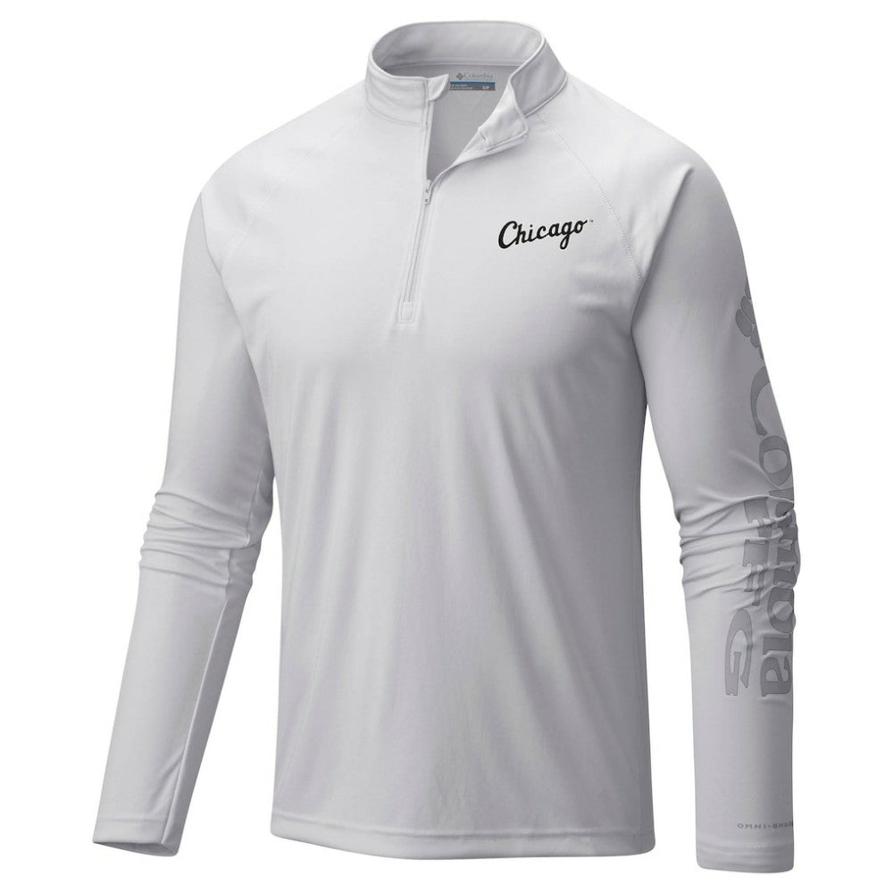 Chicago White Sox Columbia Terminal Tackle Omni-Shade Raglan Quarter-Zip Pullover Top | MLB Discount