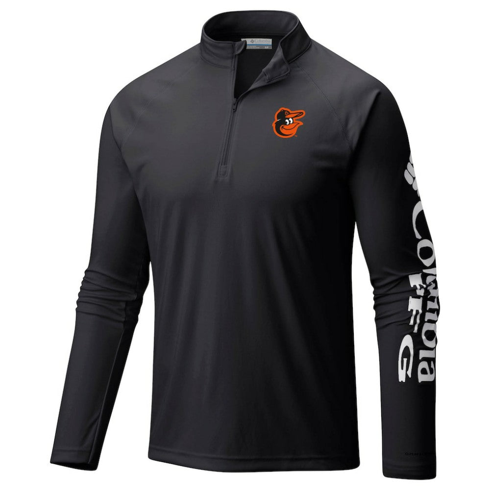 Baltimore Orioles Columbia Terminal Tackle Omni-Shade Raglan Quarter-Zip Pullover Top | MLB Shop