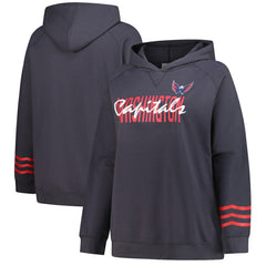 Washington Capitals Fanatics Women's Plus Size Lightweight Fleece Raglan Pullover Hoodie Discount
