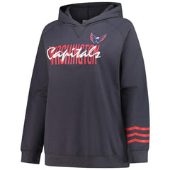 Washington Capitals Fanatics Women's Plus Size Lightweight Fleece Raglan Pullover Hoodie Discount