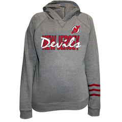 New Jersey Devils Fanatics Women's Plus Size Lightweight Fleece Raglan Pullover Hoodie Discount