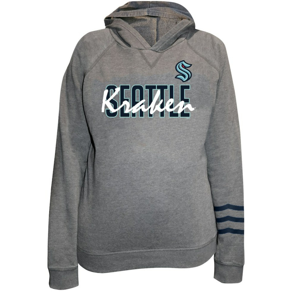 Seattle Kraken Fanatics Women's Plus Size Lightweight Fleece Raglan Pullover Hoodie Outlet