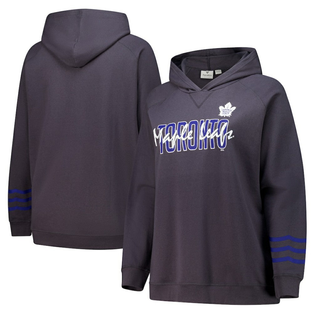 Toronto Maple Leafs Fanatics Women's Plus Size Lightweight Fleece Raglan Pullover Hoodie On Sale