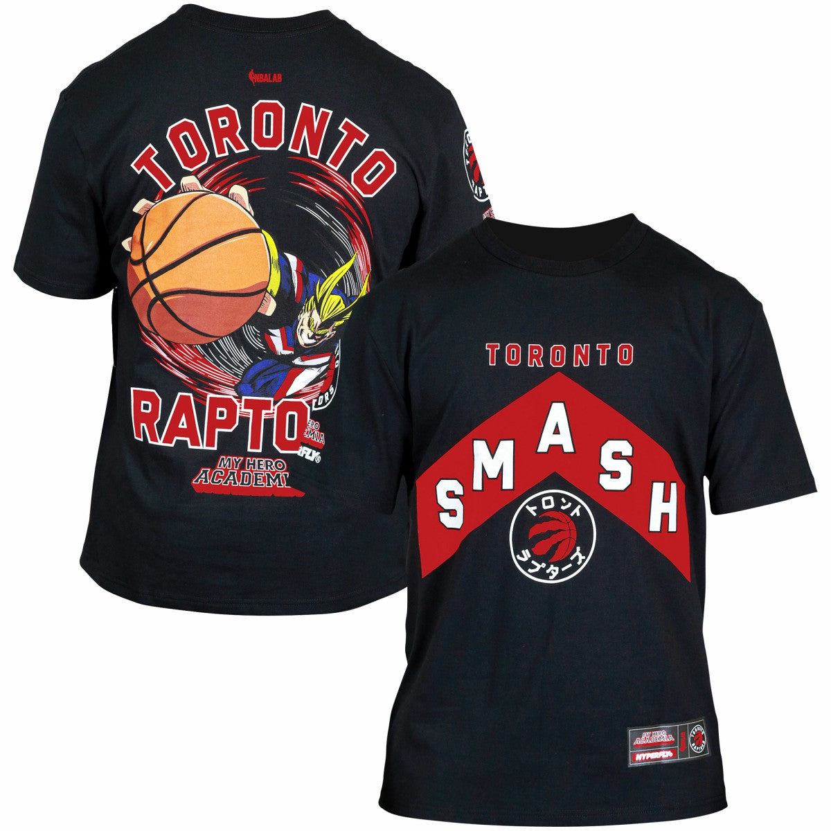 Toronto Raptors Hyperfly Unisex NBA x My Hero Academia All Might Smash T-Shirt Online