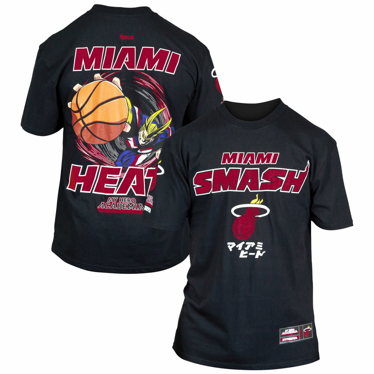 Miami Heat Hyperfly Unisex NBA x My Hero Academia All Might Smash T-Shirt On Sale