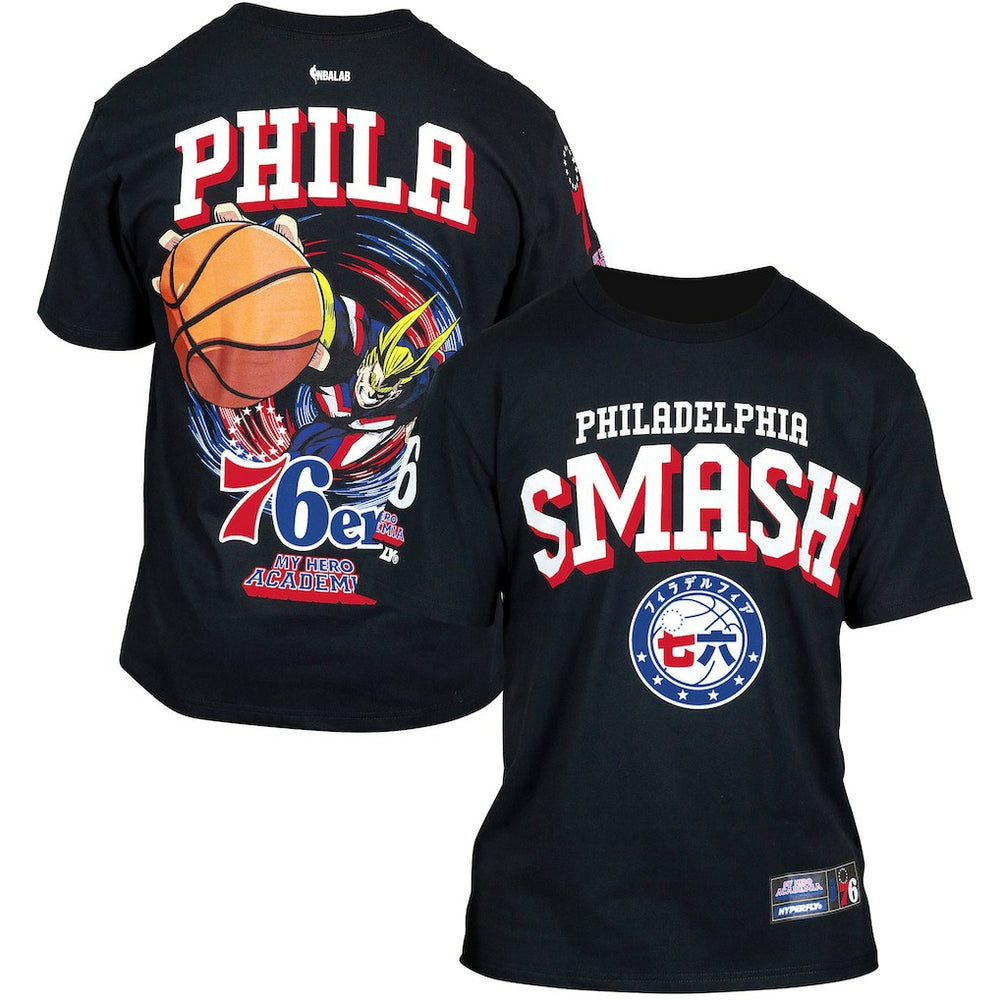 Philadelphia 76ers Hyperfly Unisex NBA x My Hero Academia All Might Smash T-Shirt Discount
