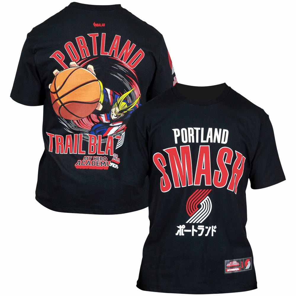 Portland Trail Blazers Hyperfly Unisex NBA x My Hero Academia All Might Smash T-Shirt Online