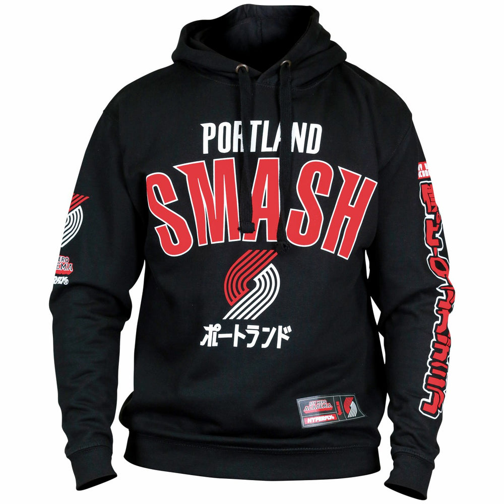 Portland Trail Blazers Hyperfly Unisex NBA x My Hero Academia All Might Smash Pullover Hoodie On Sale