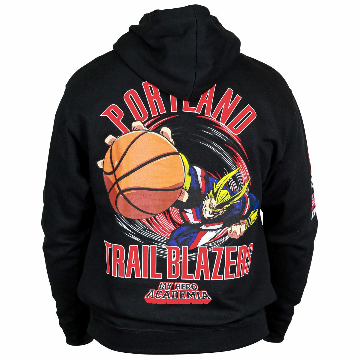 Portland Trail Blazers Hyperfly Unisex NBA x My Hero Academia All Might Smash Pullover Hoodie On Sale