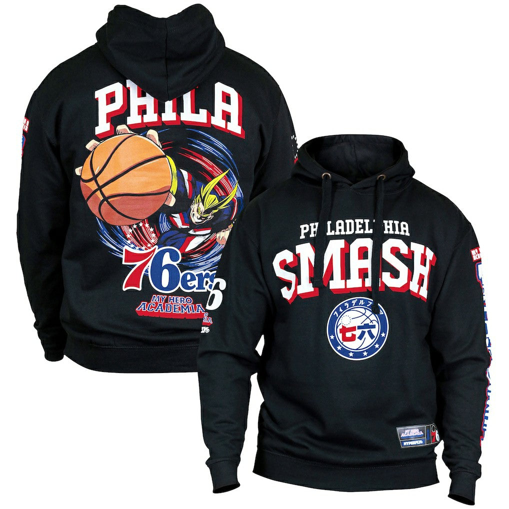 Philadelphia 76ers Hyperfly Unisex NBA x My Hero Academia All Might Smash Pullover Hoodie Outlet