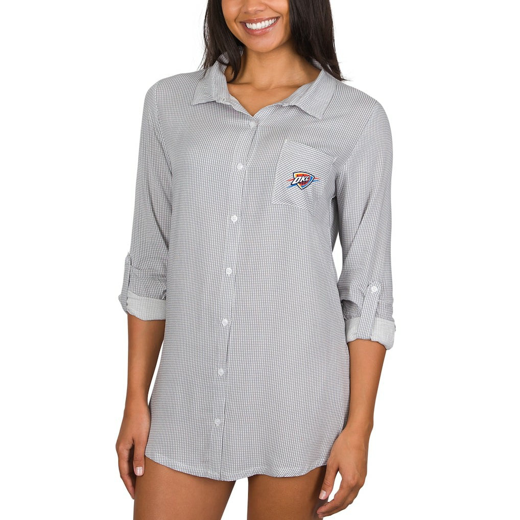 Oklahoma City Thunder Concepts Sport Women's Melody Woven Long Sleeve Nightshirt Online