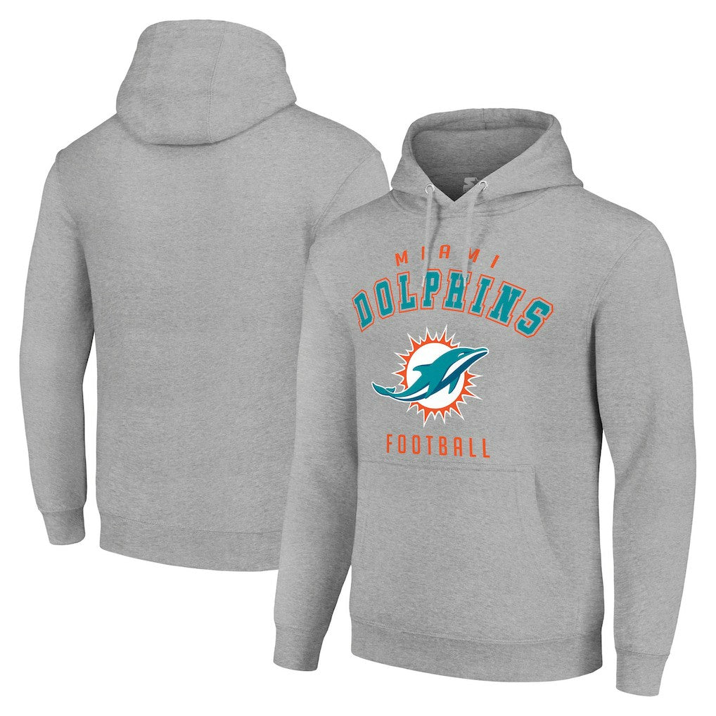Miami Dolphins  Starter Unisex Logo Pullover Hoodie