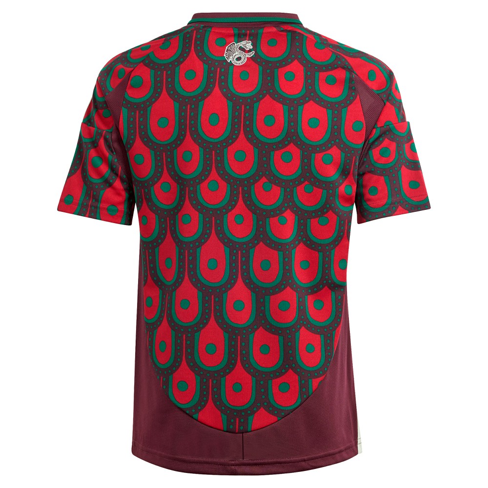 Mexico National Team Youth 2024 Home Replica Jersey Burgundy - Adidas