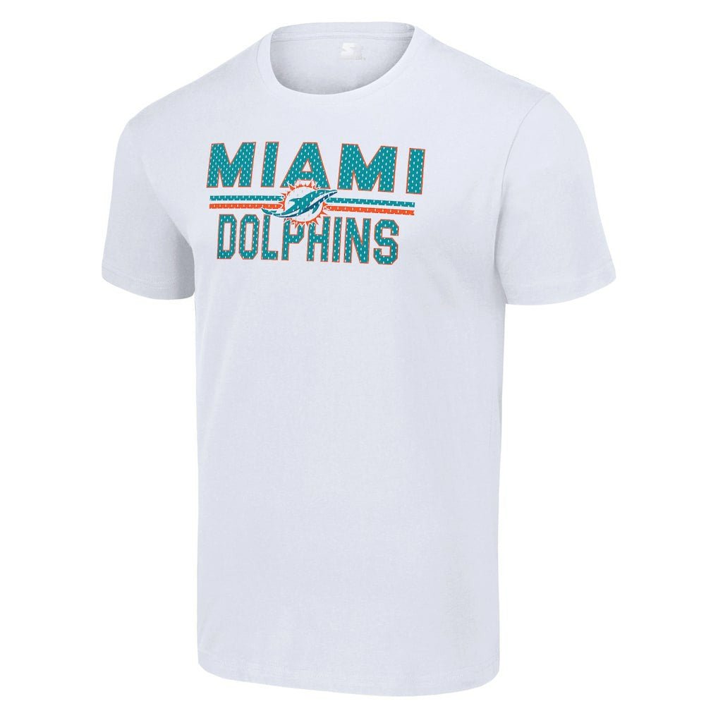 Miami Dolphins  Starter Team Mesh Print Graphic T-Shirt