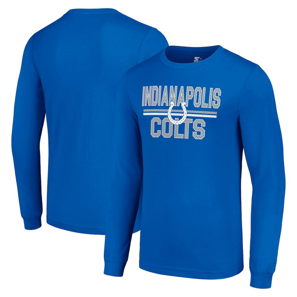 Indianapolis Colts  Starter Team Mesh Print Graphic Long Sleeve T-Shirt