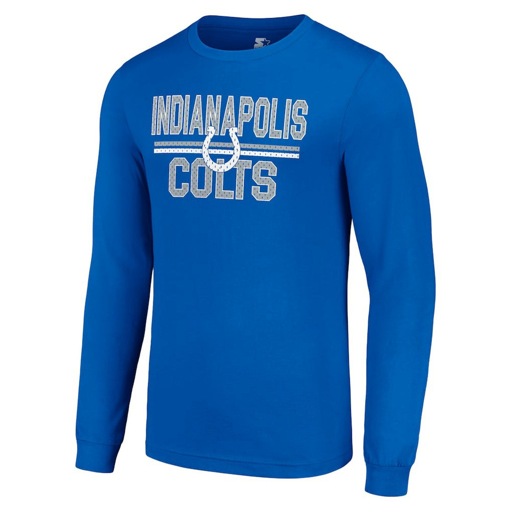 Indianapolis Colts  Starter Team Mesh Print Graphic Long Sleeve T-Shirt