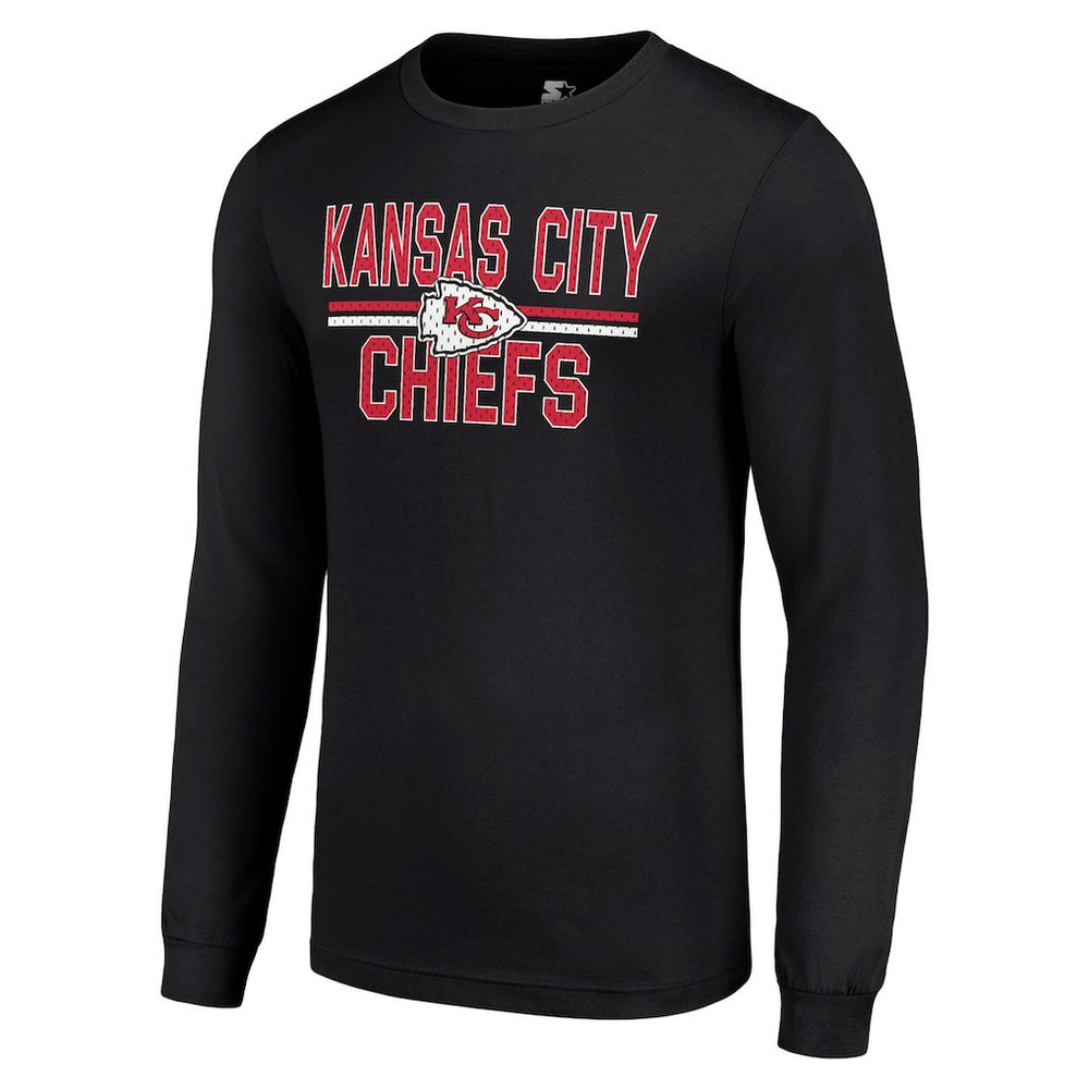 Kansas City Chiefs  Starter Team Mesh Print Graphic Long Sleeve T-Shirt