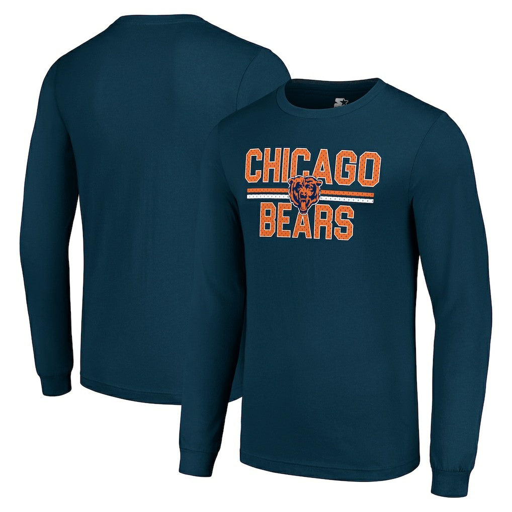 Chicago Bears  Starter Team Mesh Print Graphic Long Sleeve T-Shirt