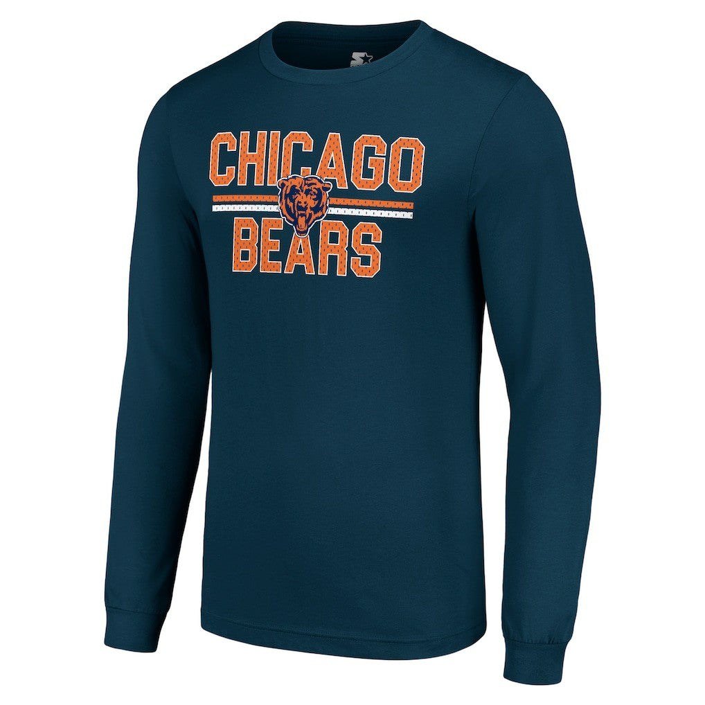 Chicago Bears  Starter Team Mesh Print Graphic Long Sleeve T-Shirt