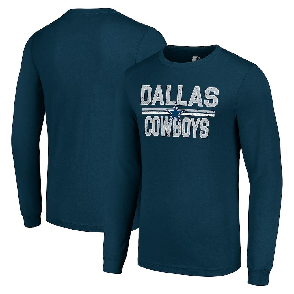 Dallas Cowboys  Starter Team Mesh Print Graphic Long Sleeve T-Shirt