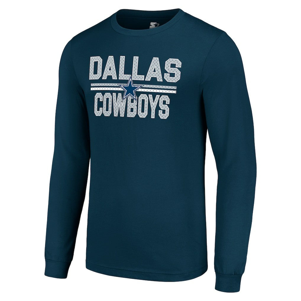 Dallas Cowboys  Starter Team Mesh Print Graphic Long Sleeve T-Shirt