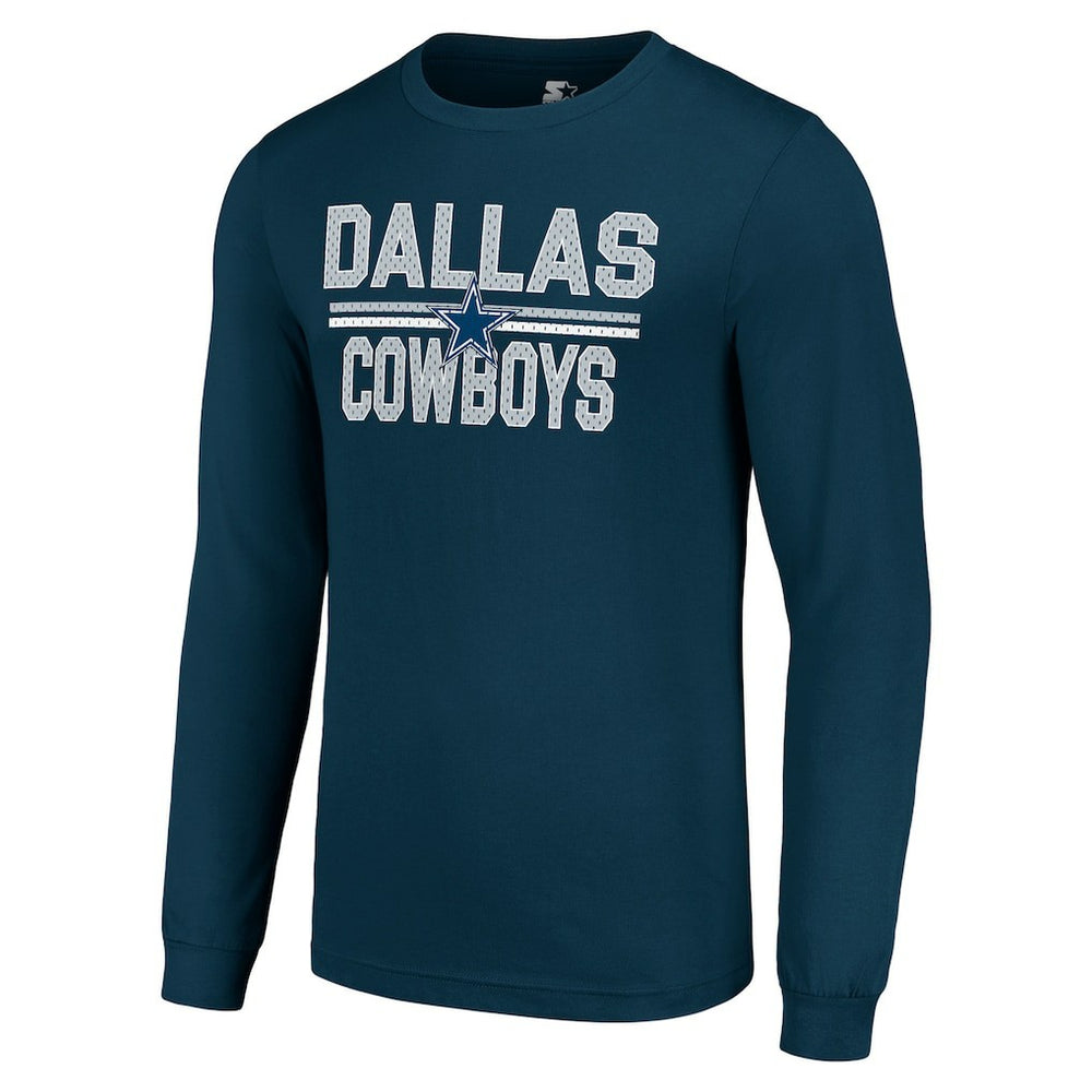 Dallas Cowboys  Starter Team Mesh Print Graphic Long Sleeve T-Shirt