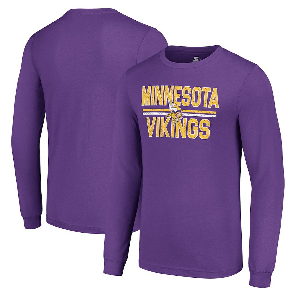 Minnesota Vikings  Starter Team Mesh Print Graphic Long Sleeve T-Shirt