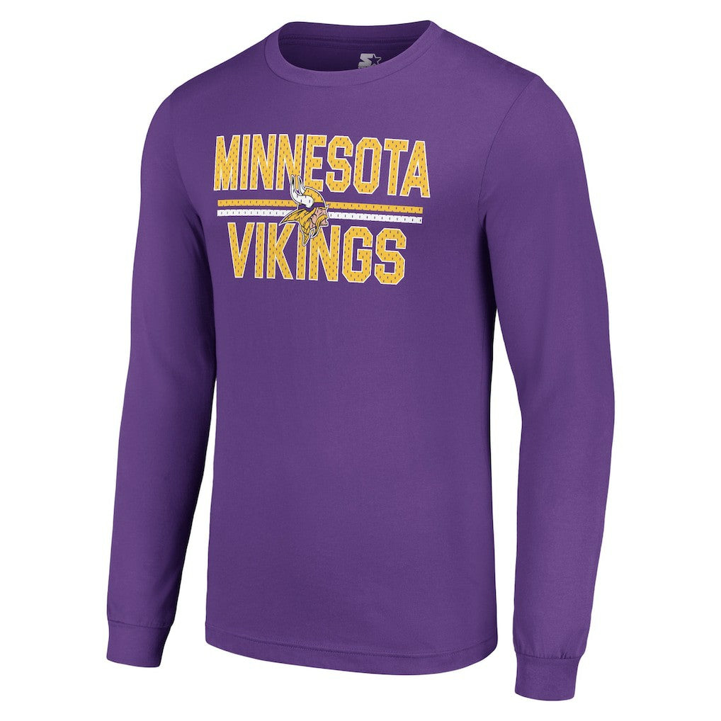 Minnesota Vikings  Starter Team Mesh Print Graphic Long Sleeve T-Shirt