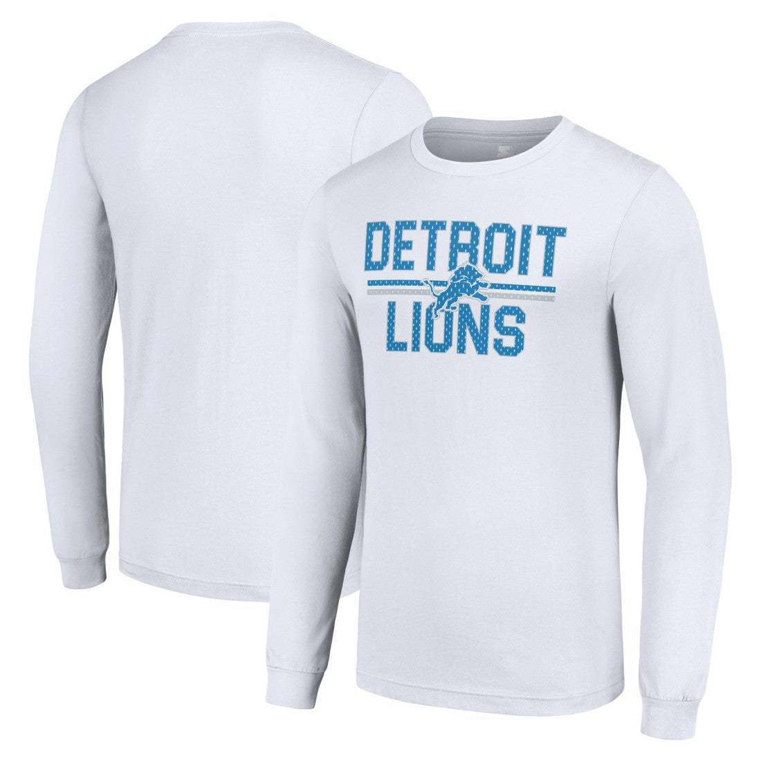 Detroit Lions  Starter Team Mesh Print Graphic Long Sleeve T-Shirt