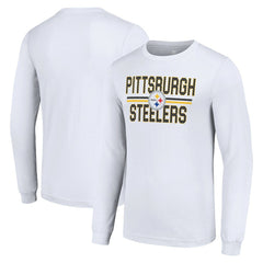 Pittsburgh Steelers  Starter Team Mesh Print Graphic Long Sleeve T-Shirt