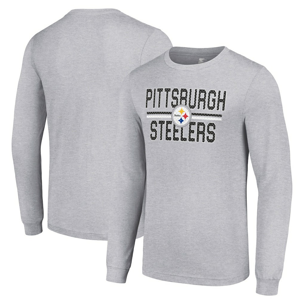 Pittsburgh Steelers  Starter Team Mesh Print Graphic Long Sleeve T-Shirt