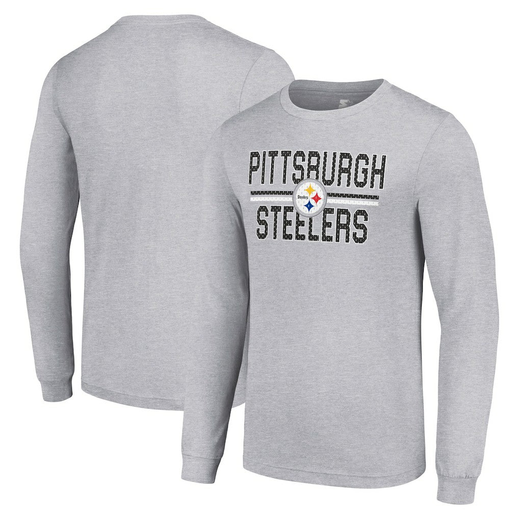 Pittsburgh Steelers  Starter Team Mesh Print Graphic Long Sleeve T-Shirt