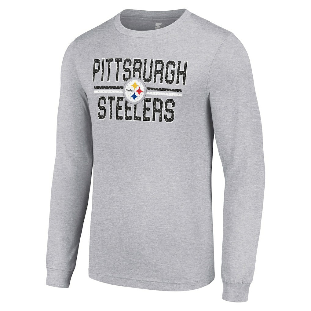 Pittsburgh Steelers  Starter Team Mesh Print Graphic Long Sleeve T-Shirt