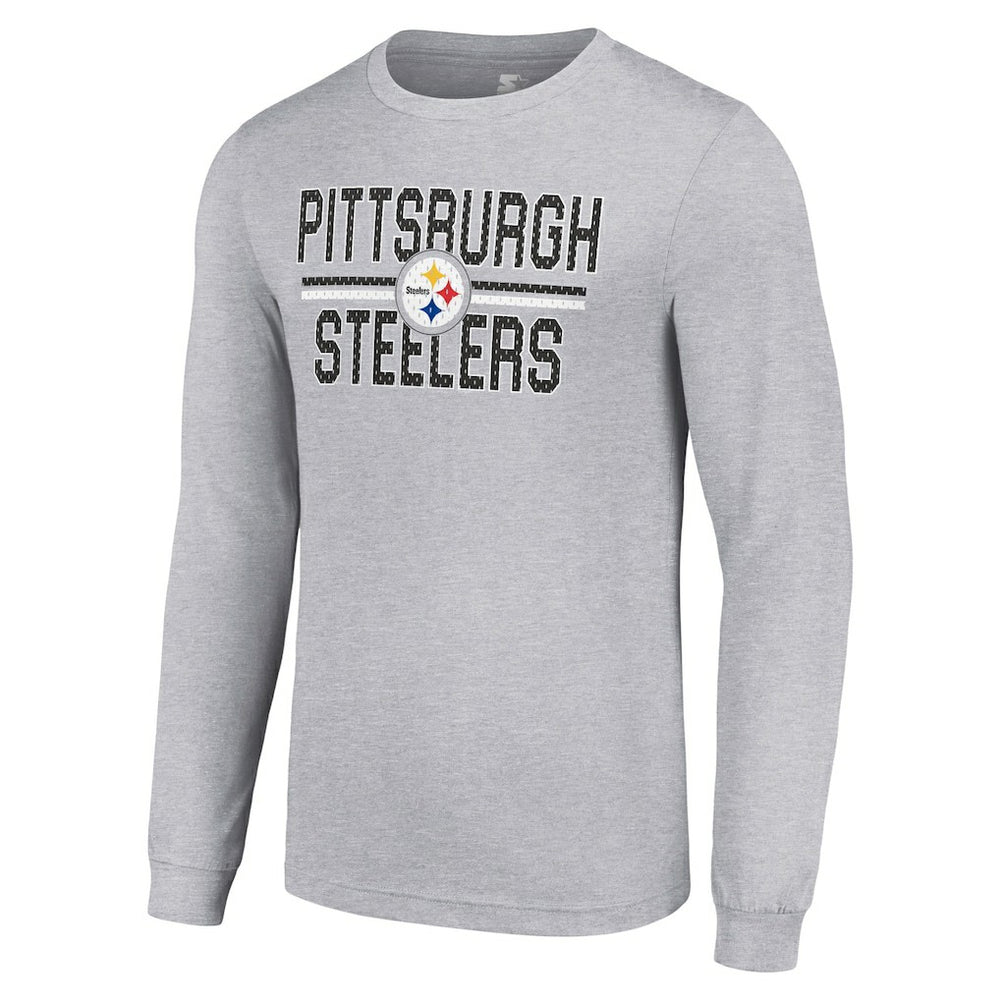 Pittsburgh Steelers  Starter Team Mesh Print Graphic Long Sleeve T-Shirt