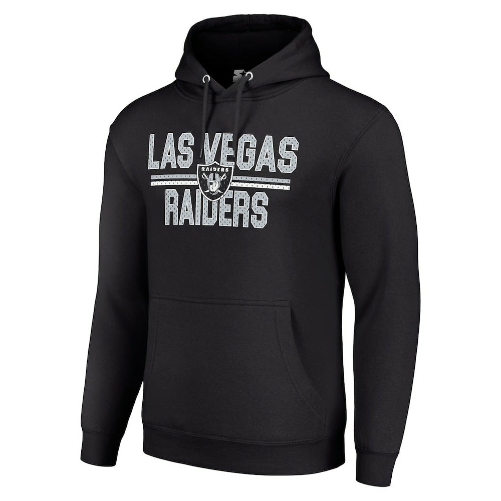 Las Vegas Raiders  Starter Unisex Team Mesh Print Graphic Tri-Blend Pullover Hoodie