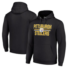 Pittsburgh Steelers  Starter Unisex Team Mesh Print Graphic Tri-Blend Pullover Hoodie