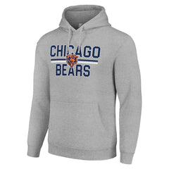 Chicago Bears  Starter Unisex Team Mesh Print Graphic Tri-Blend Pullover Hoodie
