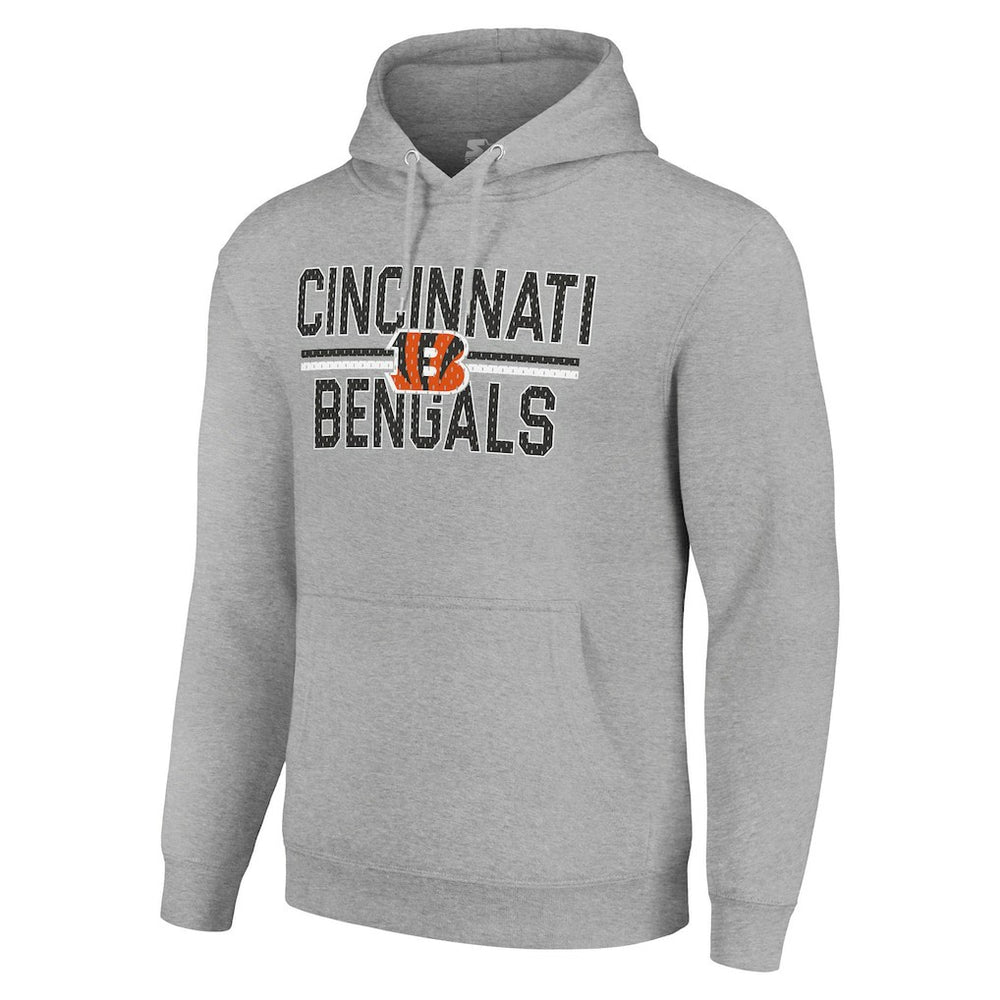 Cincinnati Bengals  Starter Unisex Team Mesh Print Graphic Tri-Blend Pullover Hoodie