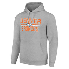 Denver Broncos  Starter Unisex Team Mesh Print Graphic Tri-Blend Pullover Hoodie