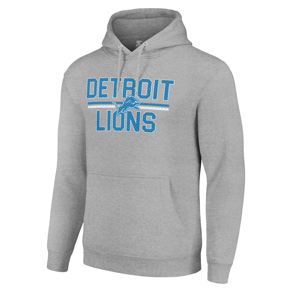 Detroit Lions  Starter Unisex Team Mesh Print Graphic Tri-Blend Pullover Hoodie