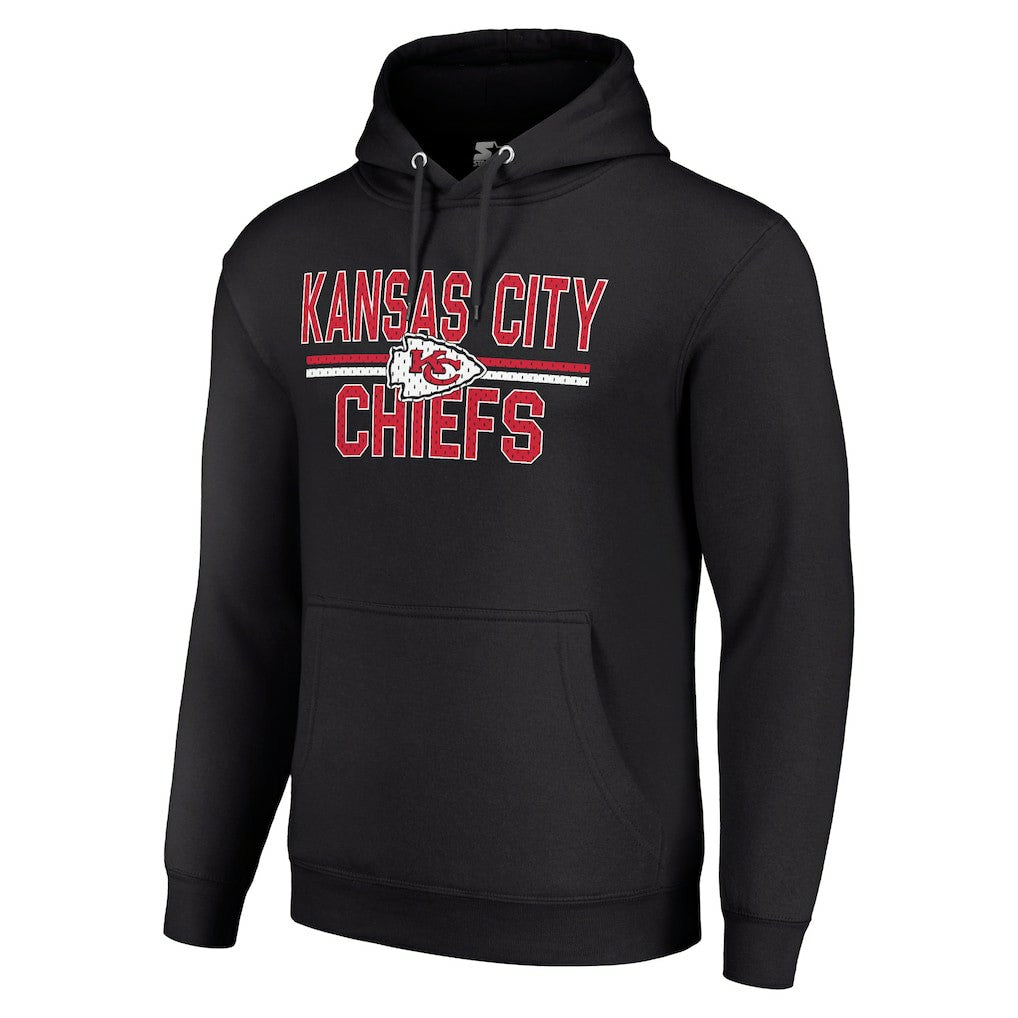 Kansas City Chiefs  Starter Unisex Team Mesh Print Graphic Tri-Blend Pullover Hoodie