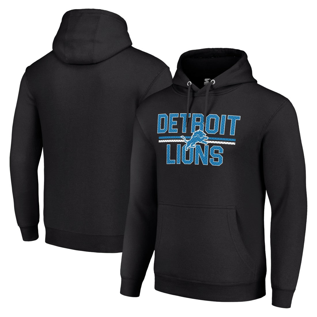 Detroit Lions  Starter Unisex Team Mesh Print Graphic Tri-Blend Pullover Hoodie