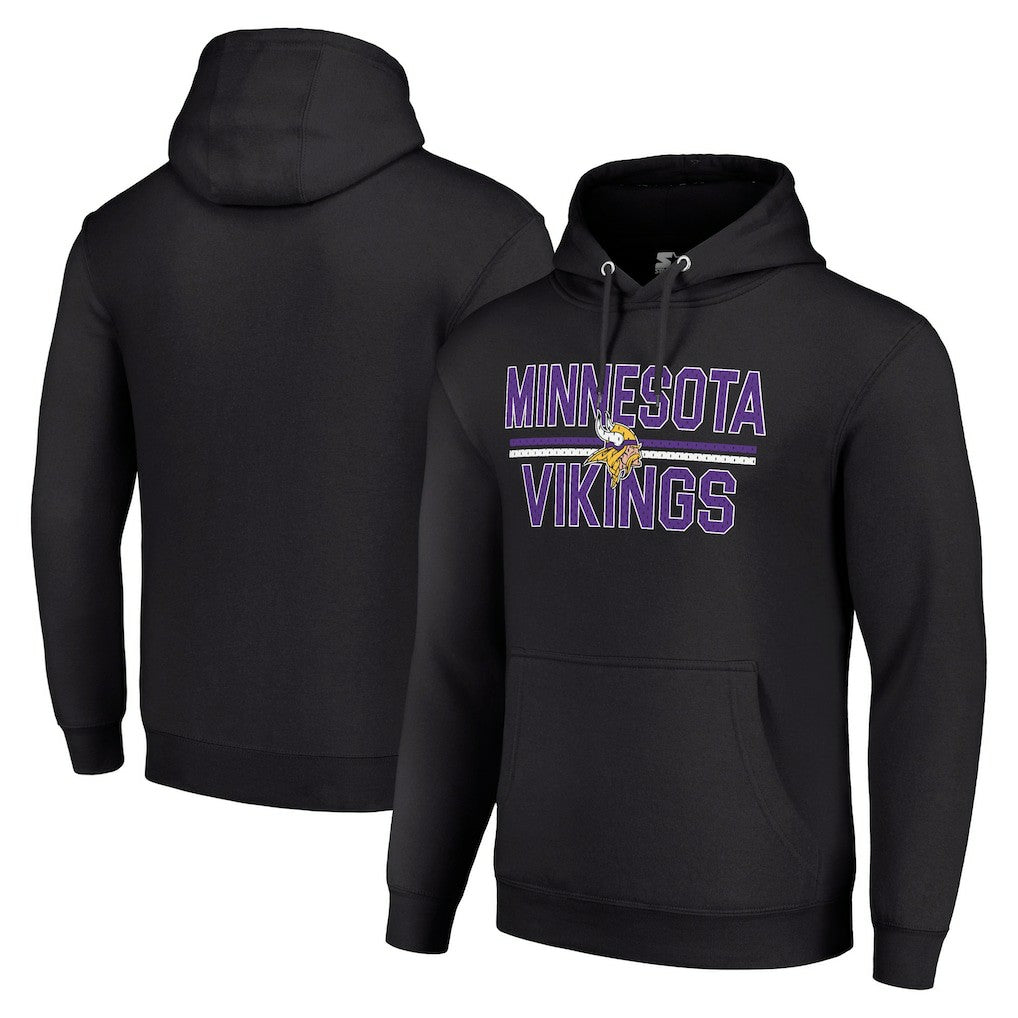 Minnesota Vikings  Starter Unisex Team Mesh Print Graphic Tri-Blend Pullover Hoodie