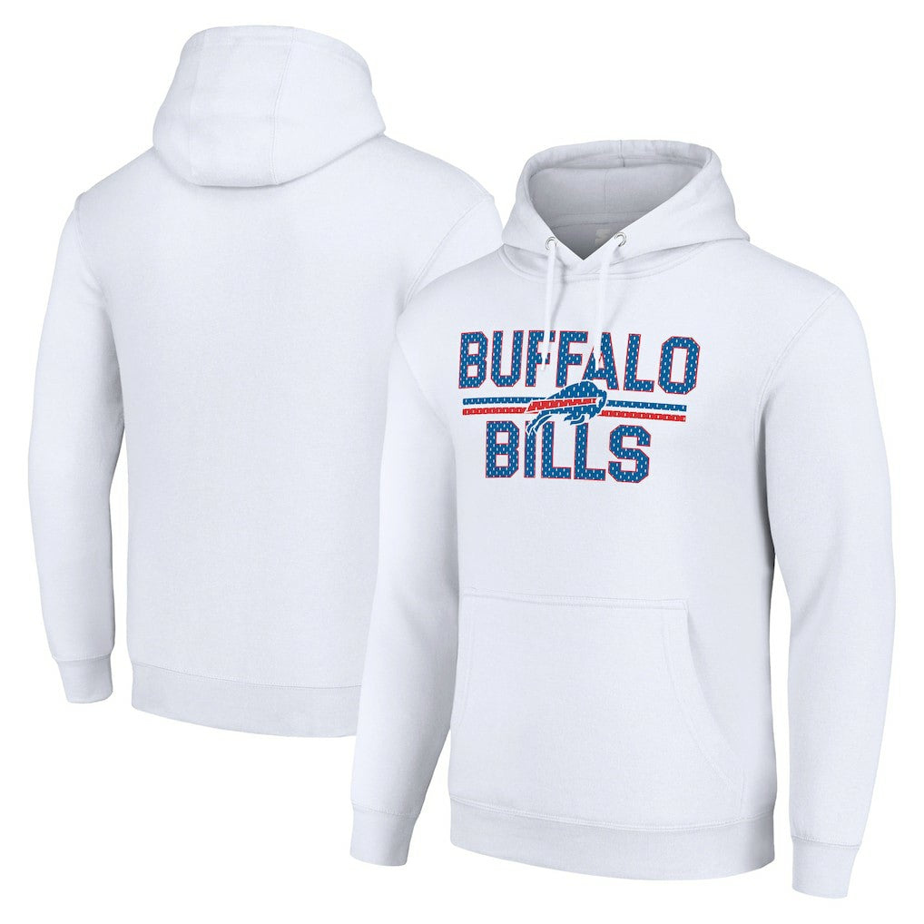 Buffalo Bills  Starter Unisex Team Mesh Print Graphic Tri-Blend Pullover Hoodie