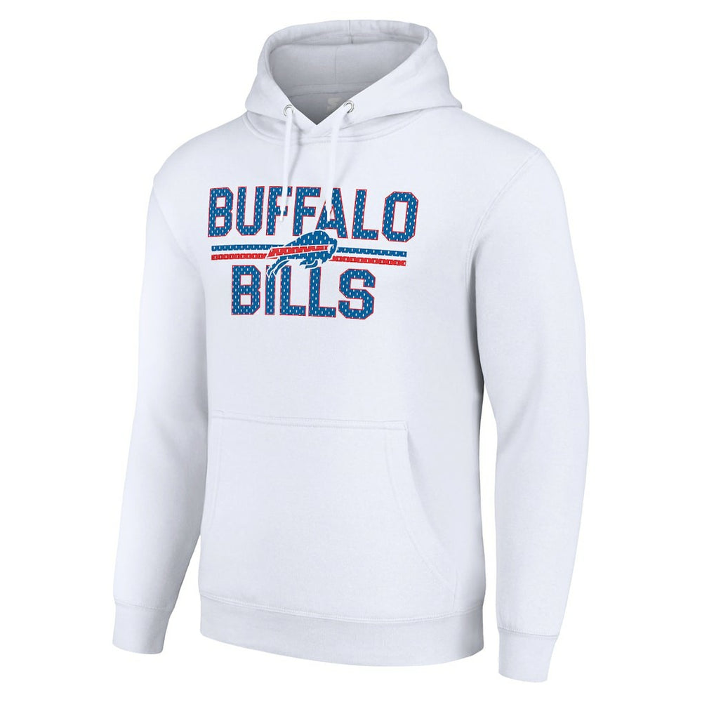 Buffalo Bills  Starter Unisex Team Mesh Print Graphic Tri-Blend Pullover Hoodie